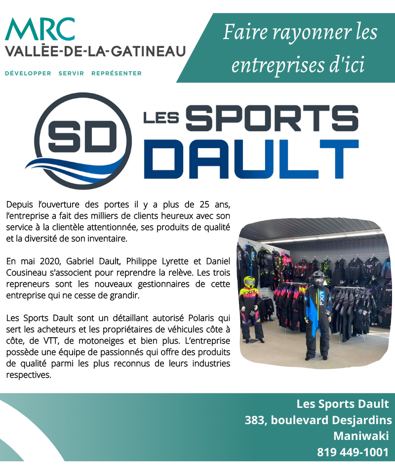 Portrait des entrepreneurs Les Sports Dault