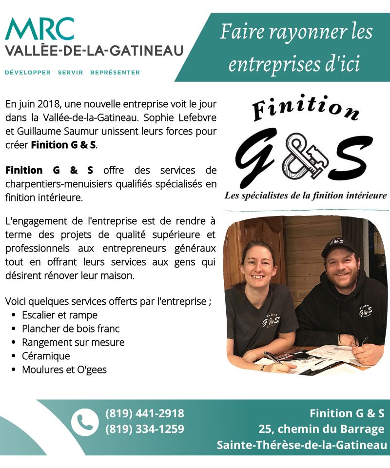 Portrait des entrepreneurs Finition G S