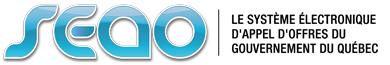 Système électronique d'appel d'offres du gouvernement du Québec Logo du Système électronique d'appel d'offres du gouvernement du Québec