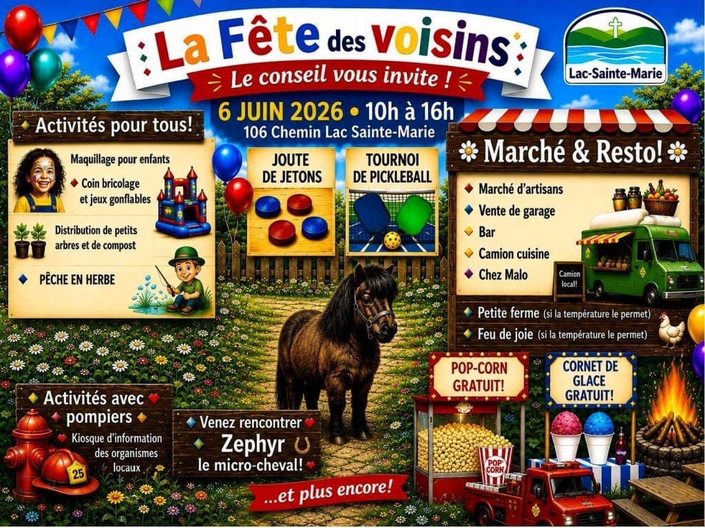 fête des voisins à lac sainte marie