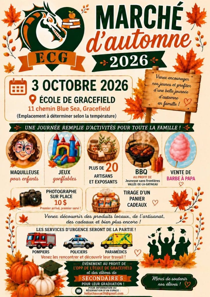marché d’automne à l’école de gracefield