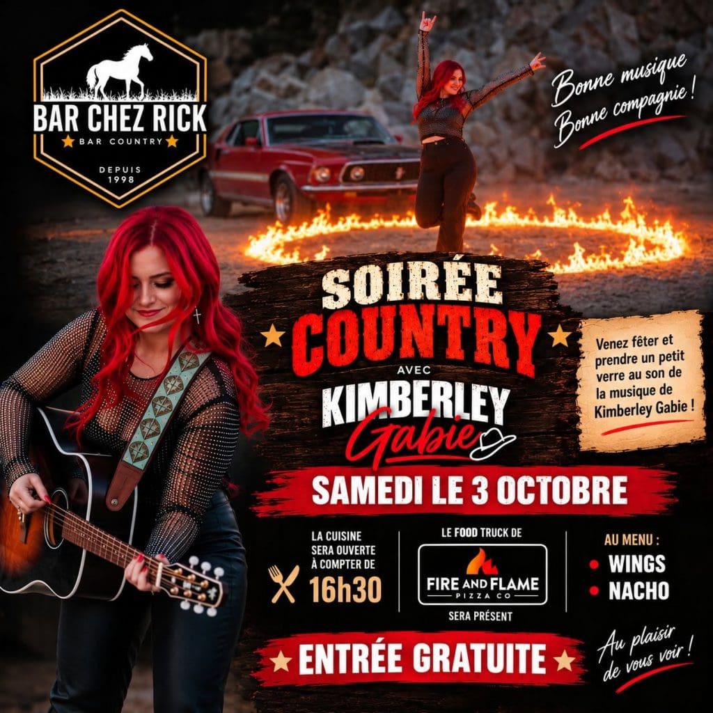 soirée country au bar chez rick