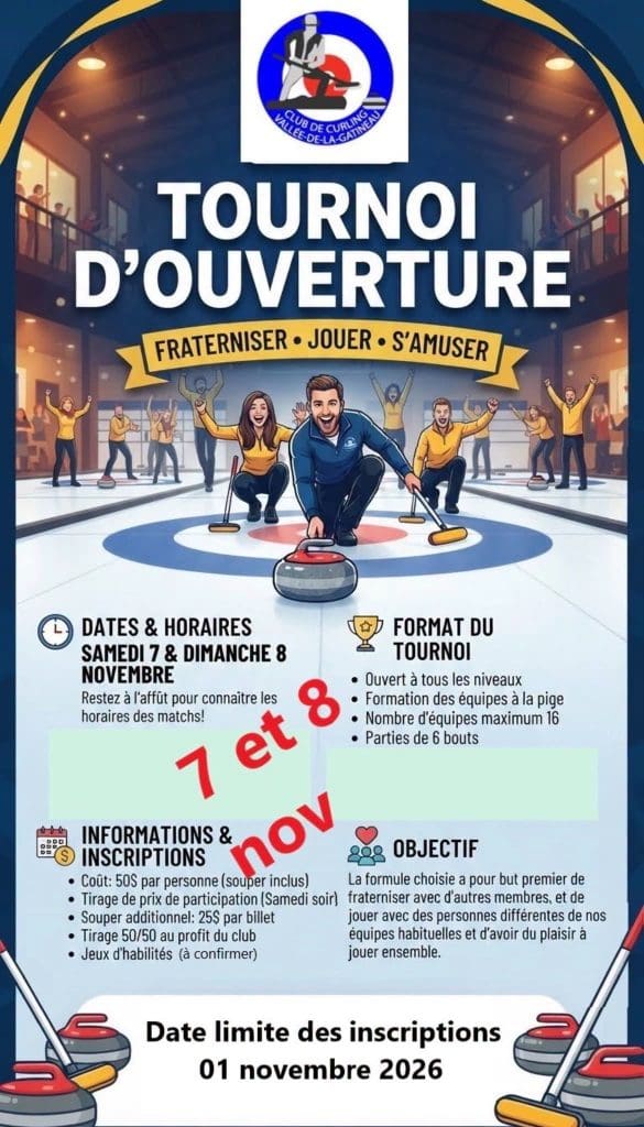 la saison de curling est officiellement de retour!