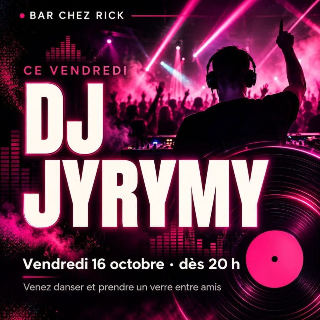 vendredi soir en musique avec dj jyrymy